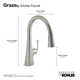 Graze Pull-Down Single Handle Kitchen Faucet With Three-Function Sprayhead With Accessories