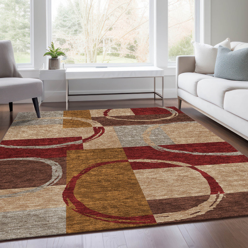 Premium Machine Washable Prisco Wheat Rug, Rectangle 9' x 12'