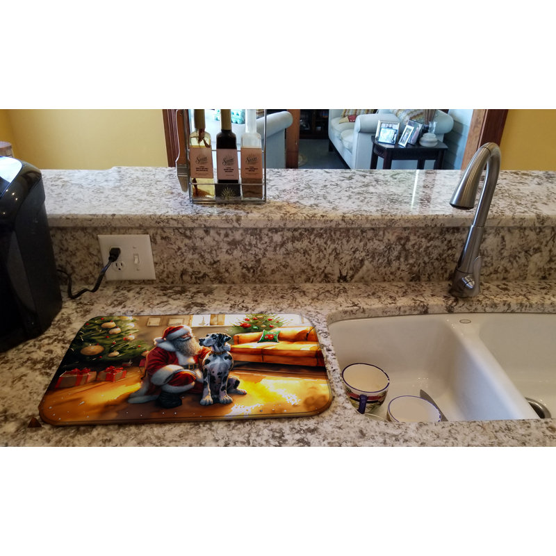 Tapis de vaisselle Great Dane and Santa Claus