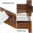 Acacia Christoper Premium Solid Wood Platform Bed with Headboard, Mid Century Queen Bed Frame, High Back Design with Brown Finish, No Box Spring Needed, 800lb Capacity-91742379-91742380