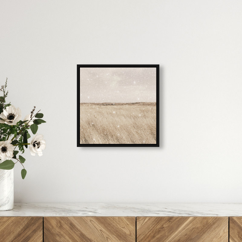 Golden Nature Print by Oliver Gal, 13" H x 13" W, Black Floater Frame