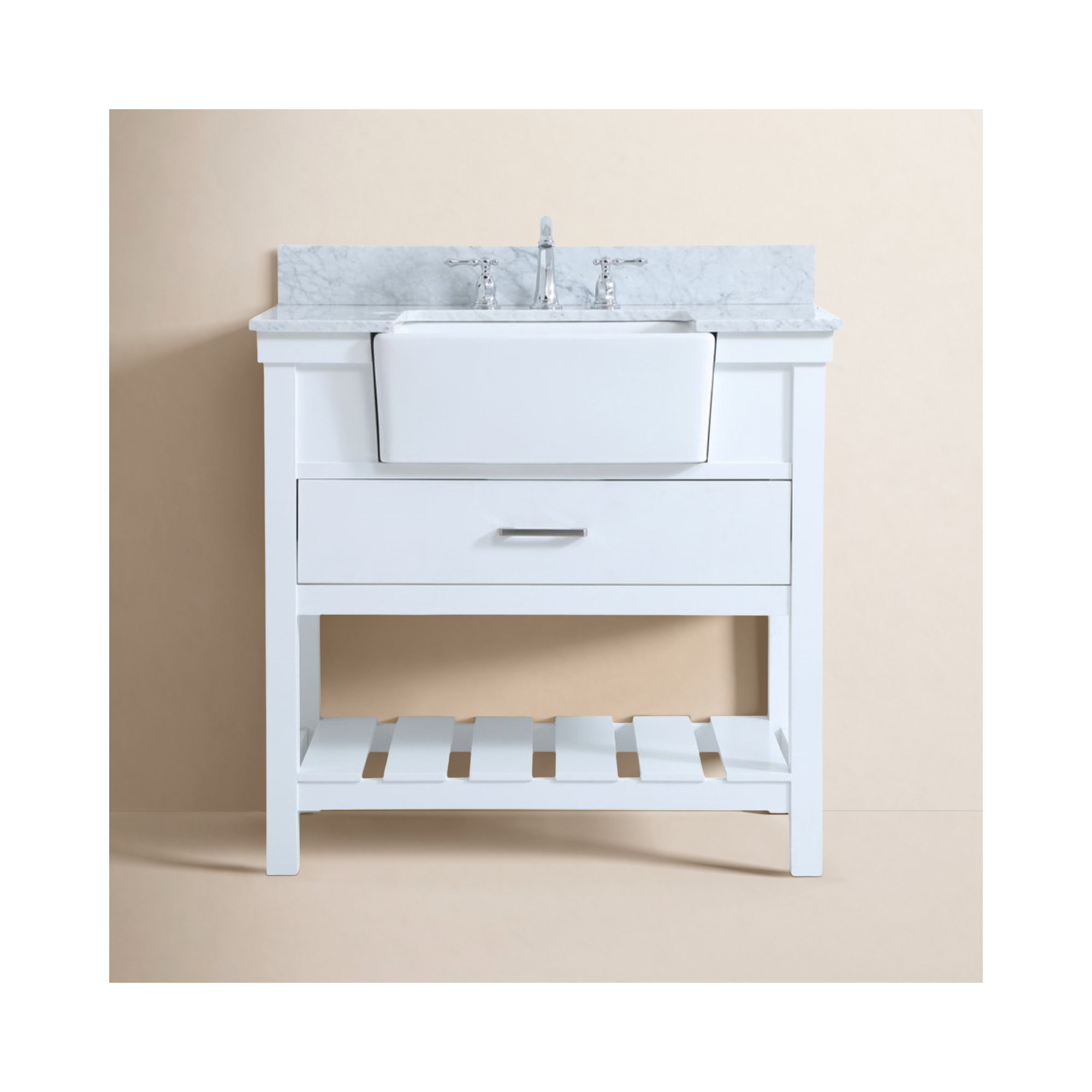 Pelaghia 36'' Single Bathroom Vanity, White
