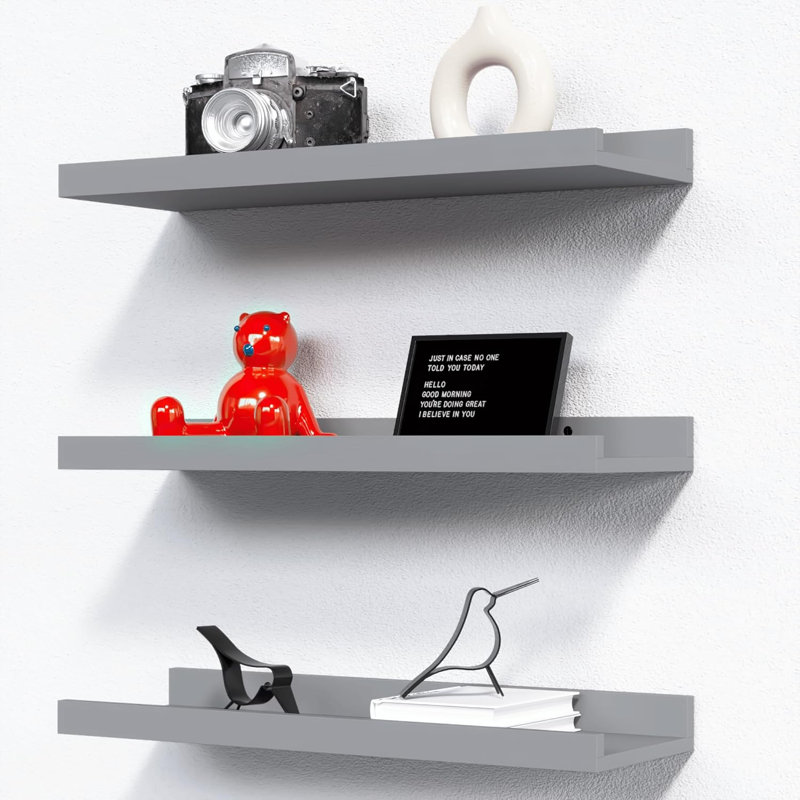 3 Piece Wood Floating Shelf