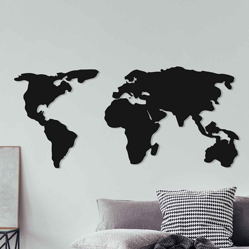 Élégant accessoire mural décoratif en métal noir, 23,6 po x 47,2 po | Fabrication 100% métal, épaisseur: 0,08 pouce | Conception facile à suspendre, parfaite pour la décoration intérieure, le salon ou les espaces de bureau
