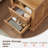 Farideh Wood 2 - Drawers Nightstand, Rustic End Table With Charging Station-61328965