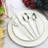 24-Piece Silver & Black Flatware Set for 6 – Stainless Steel Utensils with Elegant Finish for Weddings, Banquets & Casual Dining