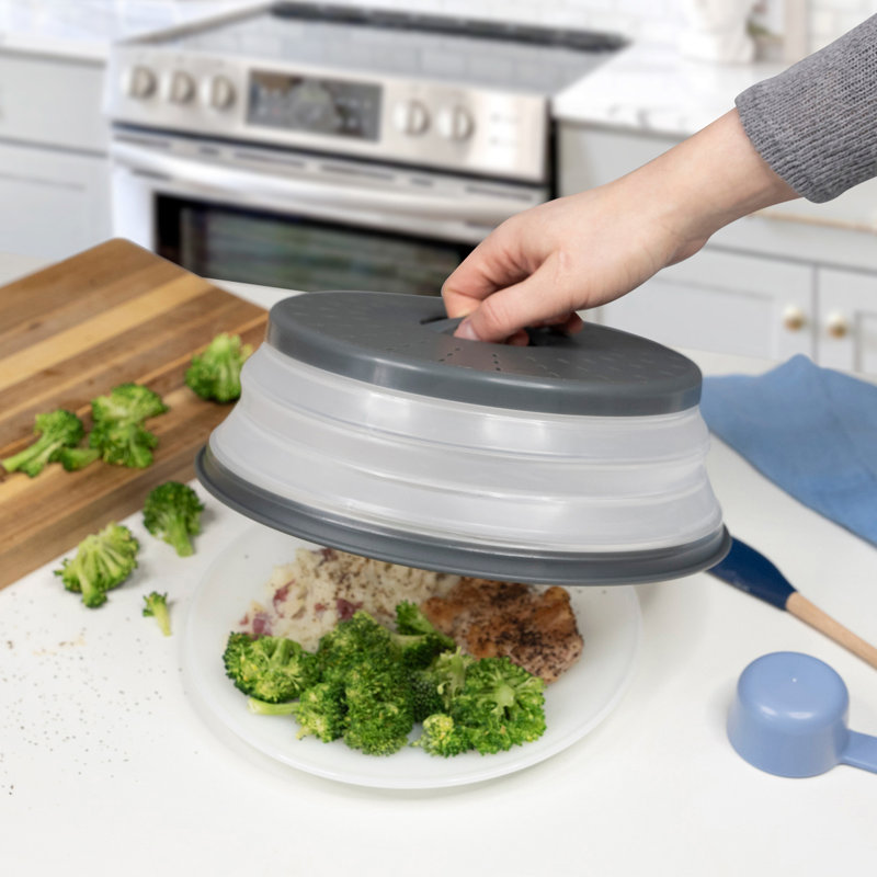 Tovolo Universal 3-Piece Plastic Lid Set, Gray
