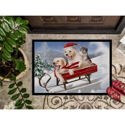 Lonnard Non-Slip Christmas Outdoor Doormat