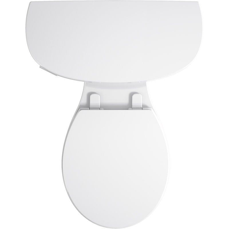 Kingston 1.28 GPF (Water Efficient) Round Two-Piece Toilet (Seat Not Included), Left-Hand