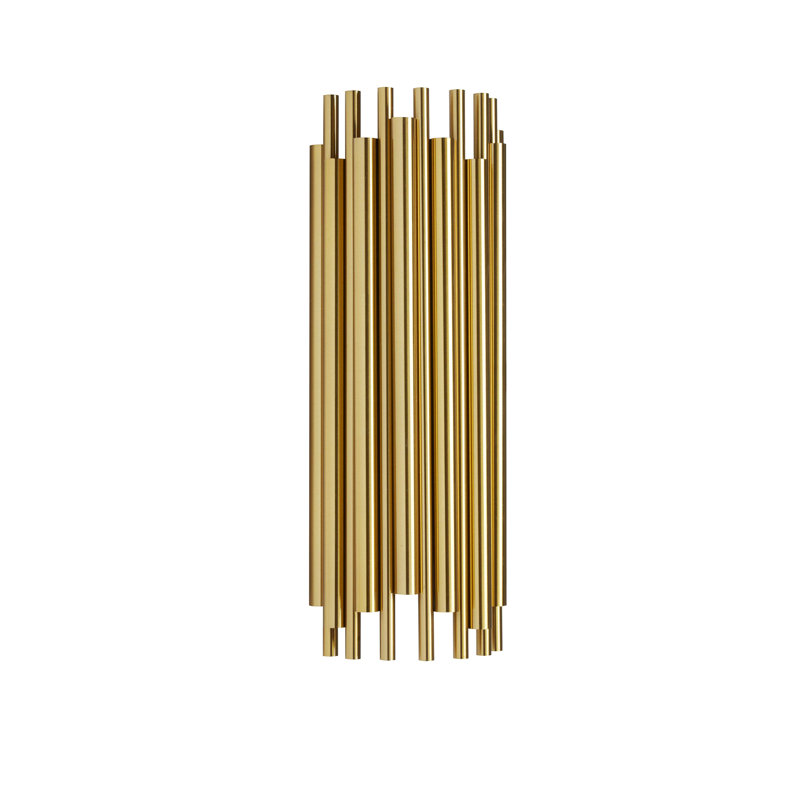 Caitelyn Steel Flush Mounted Sconce, Matte Black, 18" H x 7" W x 4" D
