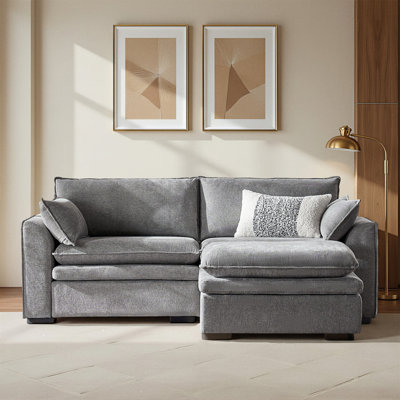 Wolff 3-Piece L-Shape Sectional Sofa with Double-Cushion