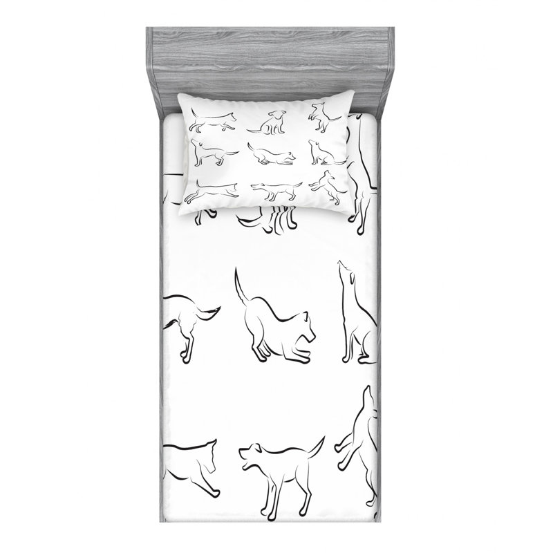 Microfiber Sheet Set, Twin Sheet Set with Fitted Sheet