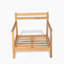 Ensemble de conversation en bois d'acacia, fauteuil club et table basse avec coussin résistant à l'eau, teck et beige