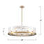 Kester - Finition laiton brossé - Abat-jour en verre albâtre blanc de style Murano-1079871806-1079871804