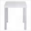 Table basse blanche en chrome ultrabrillant pour salon / chambre à coucher, surface durable et amp; Style sophistiqué