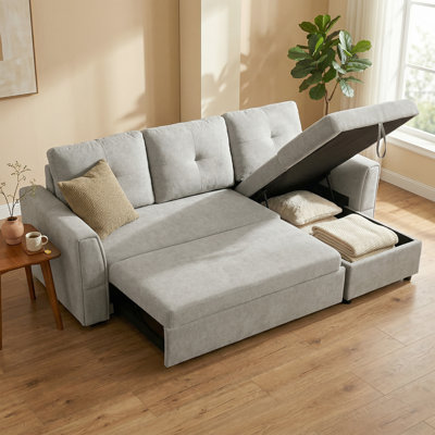 Rayssa 3 Seater Sectional Sofa Bed