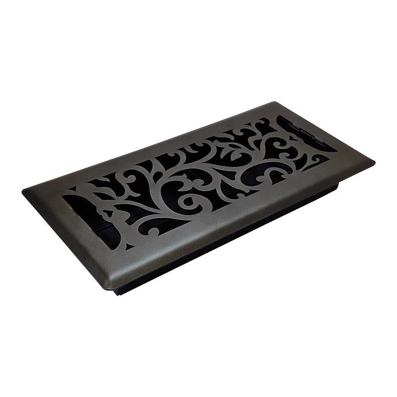 Sierra avec motif floral gris graphite, H 4 po x l 12 po x P 2,5 po, Gris granite