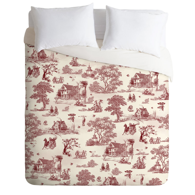 Belle13 Toile Duvet Cover, King Duvet Cover + 2 King Shams