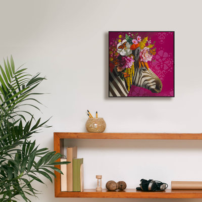 Epic Graffiti 'Monarch Zebra'  by Heather Gauthier Art Canvas Wall Art, 12" x 12"
