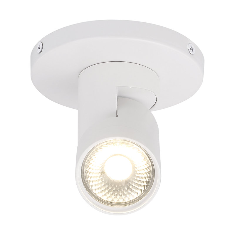 Plafonnier semi-encastré 1 lumière DEL 4,75 po Aalivia, Blanc