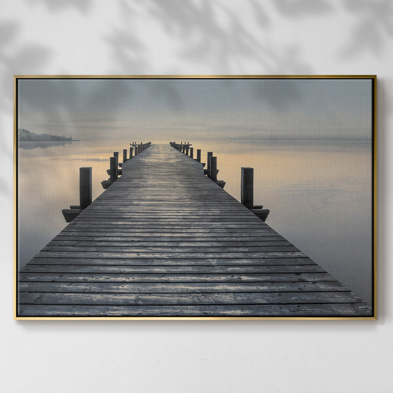 Sun Down, reproduction sur toile encadrée, H 25 po x l 37 po x P 2 po, Or