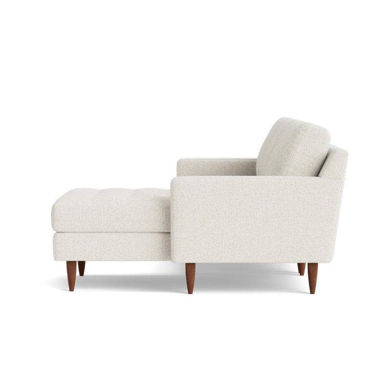 MCM Chaise Sectional, Plush Woven - Tan, Right Hand Facing