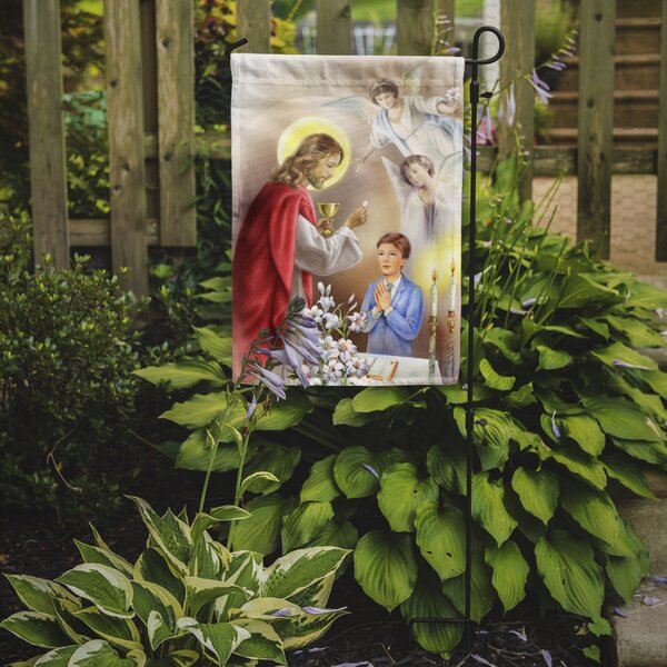 Caroline's Treasures Camel First Communion Boy 2-sided Garden Flag 