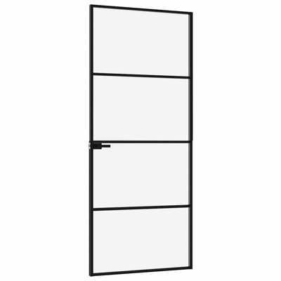 Design intérieur minimaliste moderne en verre trempé en aluminium trempé 29,9 x 79,3 po