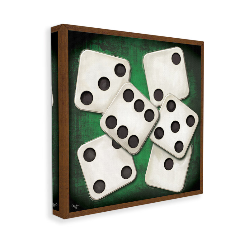 «Dice On Casino Table», art mural par Molly B., H 36 po x l 36 po