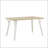 Alwynn Contemporary Rectangular Dining Table, White And Natural Wood