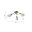 Mireia Glass Semi Flush Mount-34605234