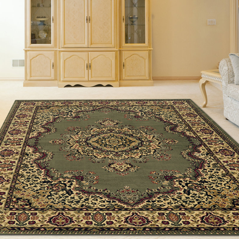 Northington Sage Traditional Oriental Area Rug, Rectangle 5'5" x 7'7"