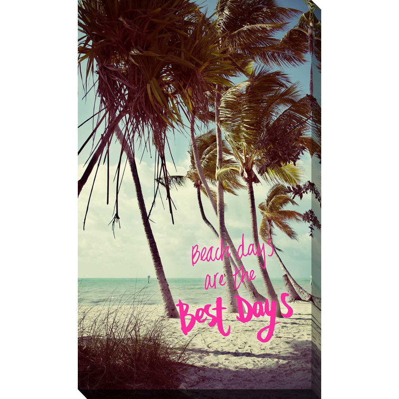 «Best Beach Days», reproduction de photo, H 30 po x l 18 po x P 1 po, Toile tendue