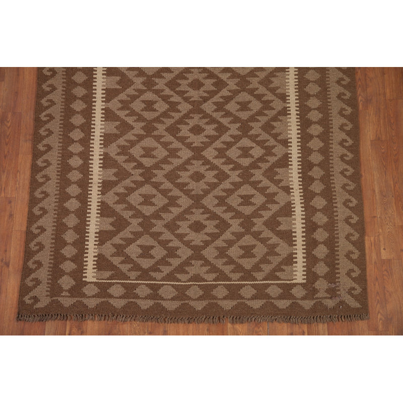 Tapis réversible en laine Kilim 5 x 7