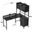 L-Shaped Metal Base Computer Desk-2100796110