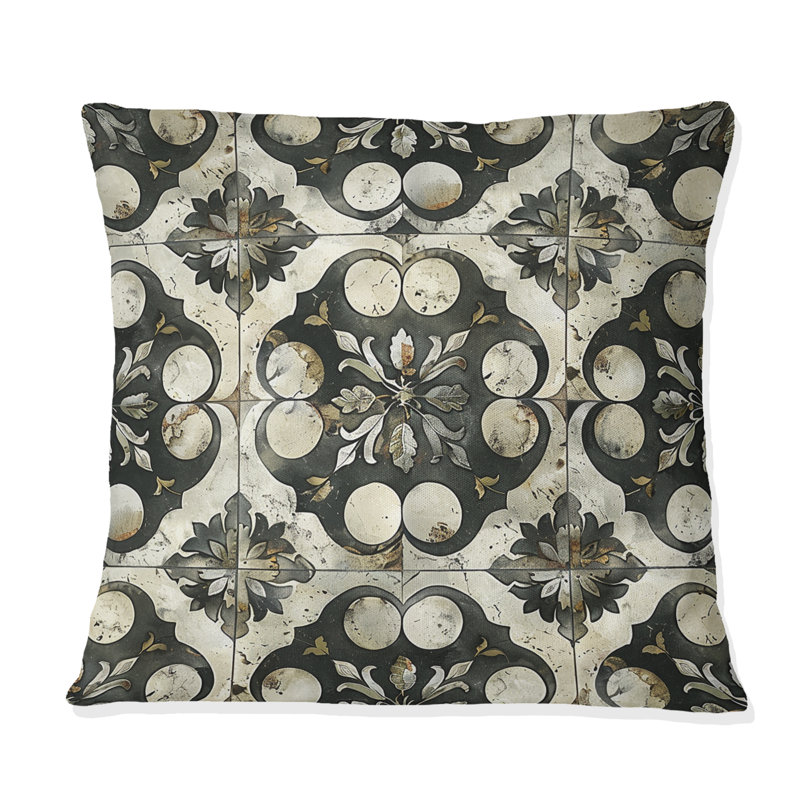 Plancher de ferme gris foncé - Coussin Country, H 16 po x l 16 po, Carrée