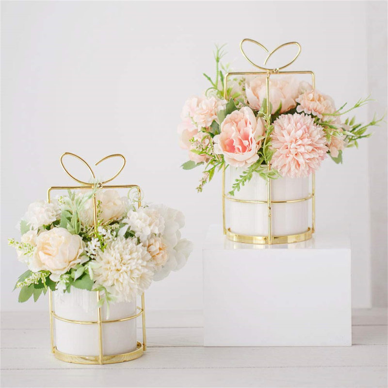 Peony Arrangement in Pot, White 