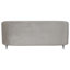 Canapé Dolby gris et chrome avec capitonnage