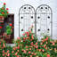Barrière de jardin en treillis de jardin en métal 86,7 "x 19,7" treillis antirouille pour plantes grimpantes