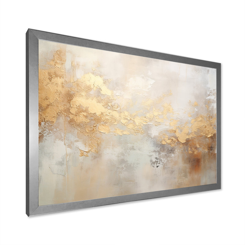 «Elegant Sky Whispers V», reproduction sur toile, Cadre simple argenté, H 24 po x l 32 po x P 1 po