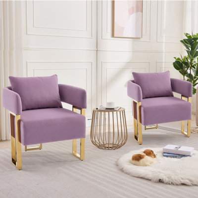 Chaise en velours avec pieds en métal doré pour le bureau et le vestiaire, coussin à rebond élevé, lignes lisses