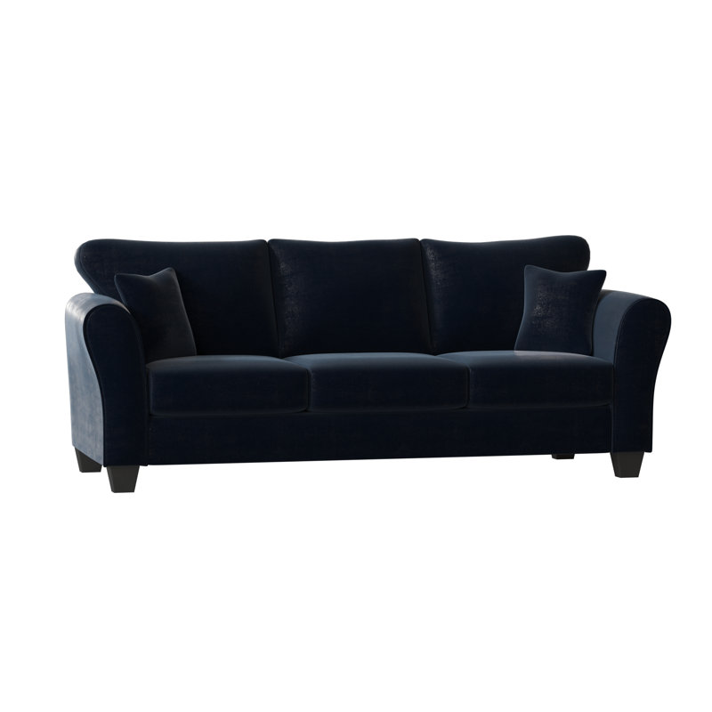 Fredericktown Upholstered 96'' Sofa, Bulldozer Sapphire