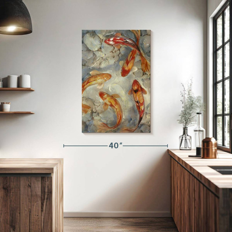Brampt Vibrant Koi II, H 39 po x l 26 po