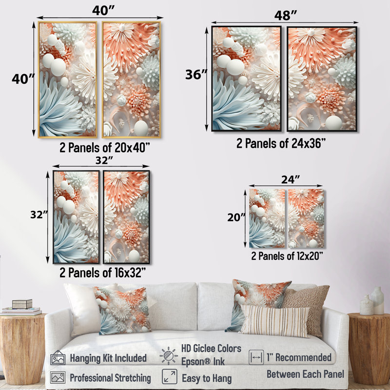 «Colorful Coral Reef Heaven IV», art mural corail sous l'eau, Black, H 36 po x l 48 po
