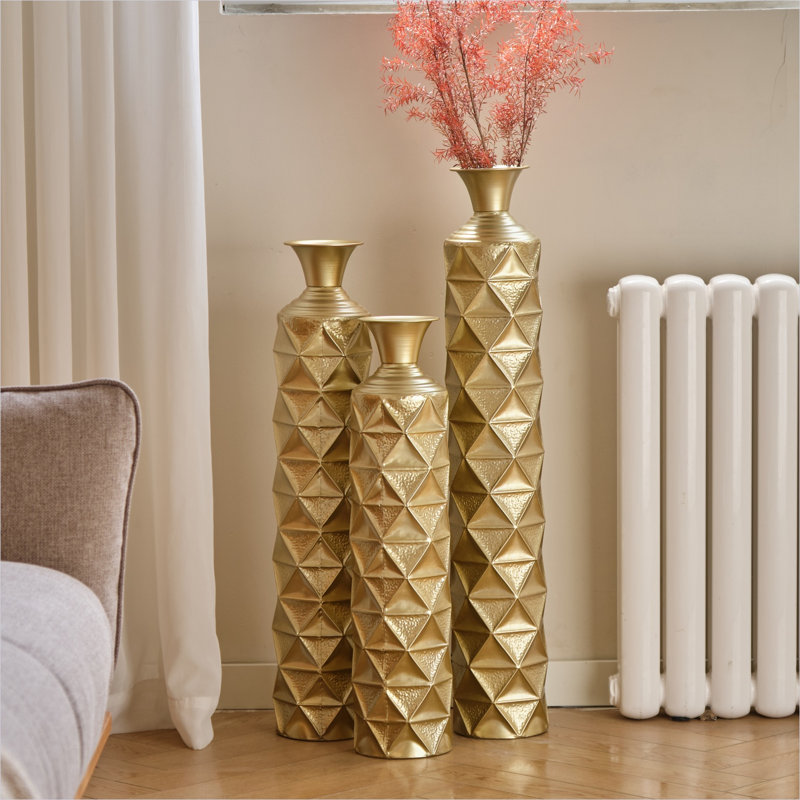 Vases et pots de 29,5 pouces de hauteur, 25,2 pouces de hauteur, structure en métal de 25,2 pouces et salon de 25,2 pouces de hauteur