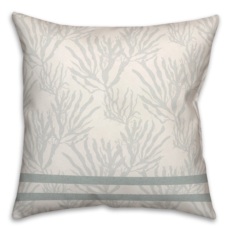 Polyester/Polyester Blend Throw Square Pillow Cover & Insert, Blue/White