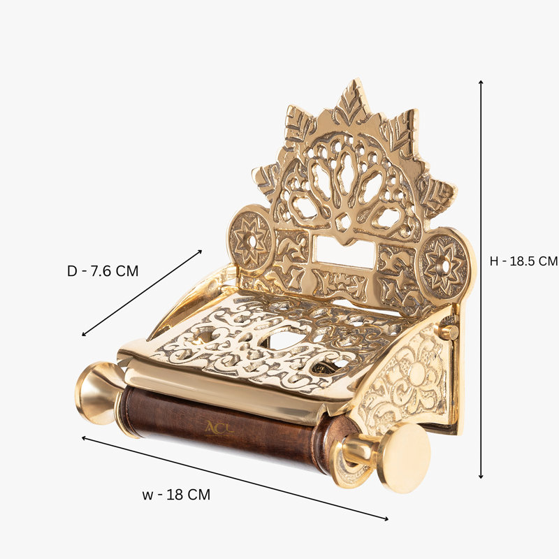 Agir Wall Mounted Toilet Paper Holder, Brass