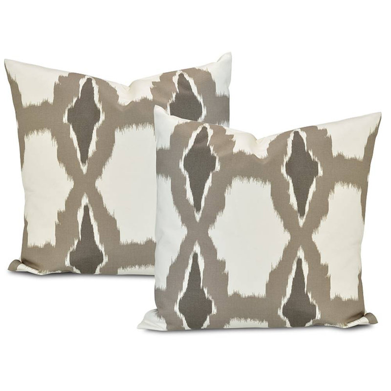  Housse de coussin carré en coton, 18" x 18", Sorong Royal