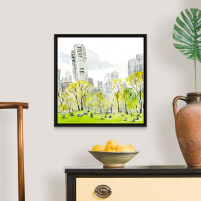 " Sheep Meadow - Central Park & Manhattan Skyline " by Eleanor Doughty