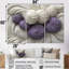 Or et mauve de Noël tourbillon de menthe poivrée IV - ensemble de décoration murale de Noël-107194831-107194836